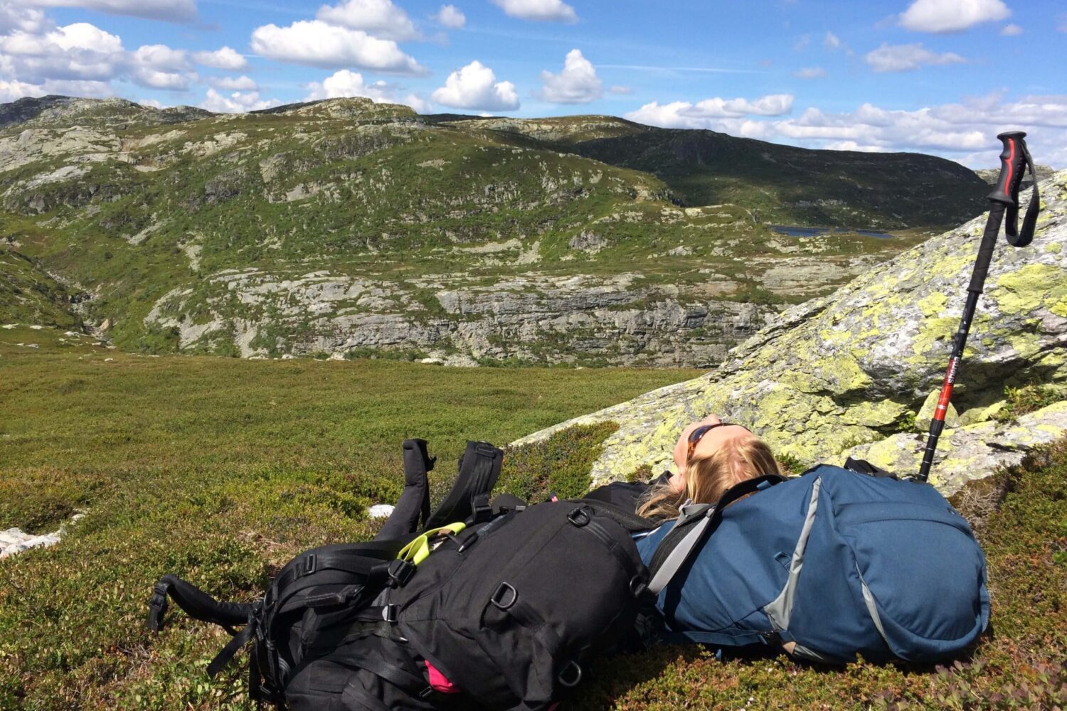 Vandrepause på fjeldet