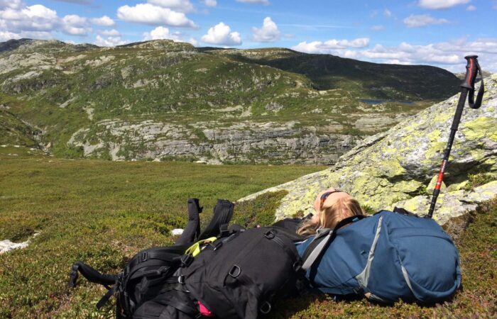 Vandrepause på fjeldet
